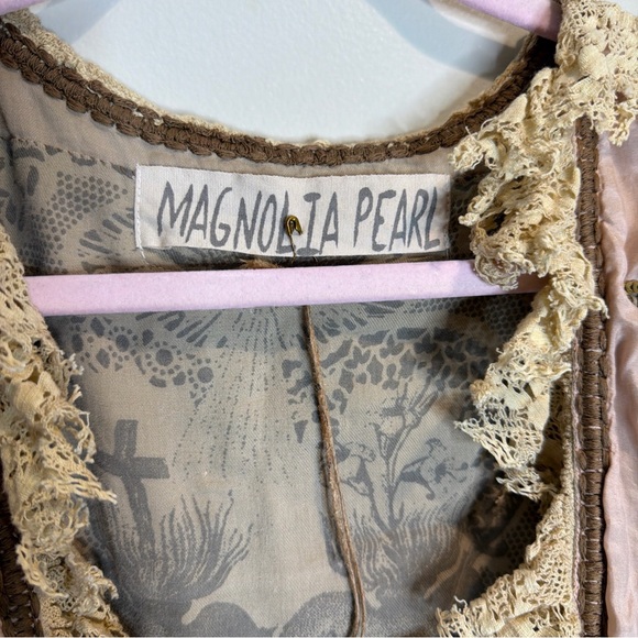 Free People Magnolia Pearl Sequin Star Monique Embellished Lace Trims Jacket OS - Picture 6 of 9